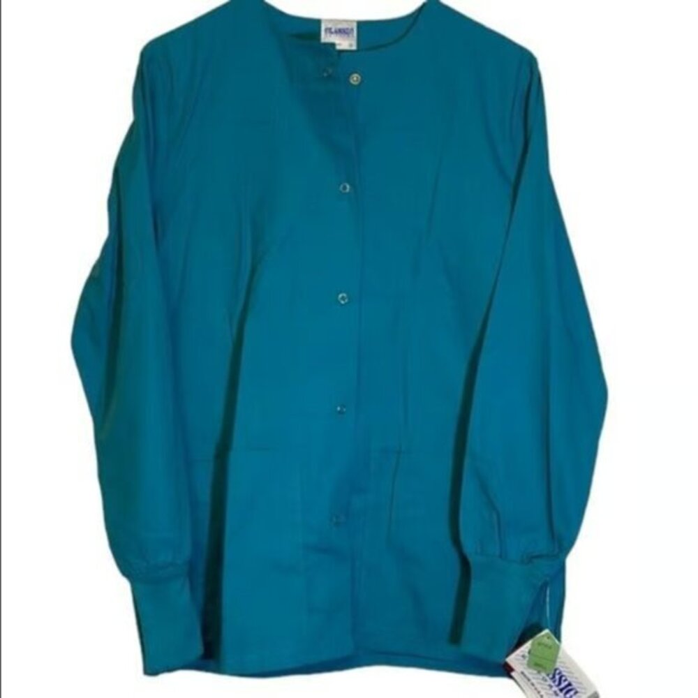 Classic Uniforms Teal Scrub Coat/Jacket Hospital Nurse Doctor Medical Small 3297